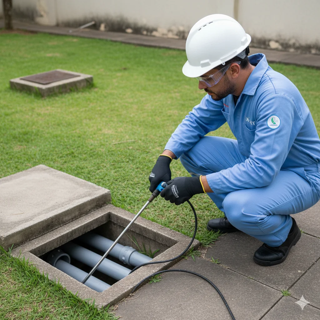Desentupimento de esgoto principal